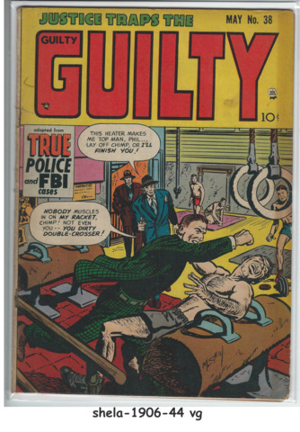 Justice Traps the Guilty #38 © May 1952, Prize Publication